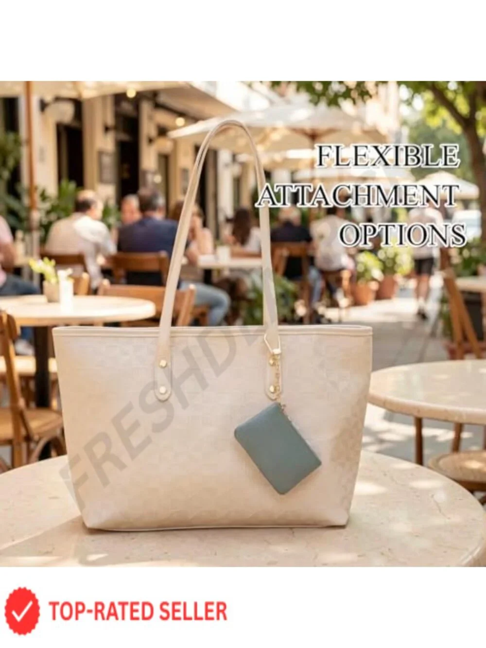 Full Grain Leather Coin Purse with Keychain, Small Change Wallet for Women & Men